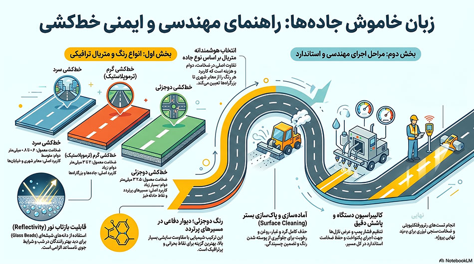 خط کشی جاده راهنما